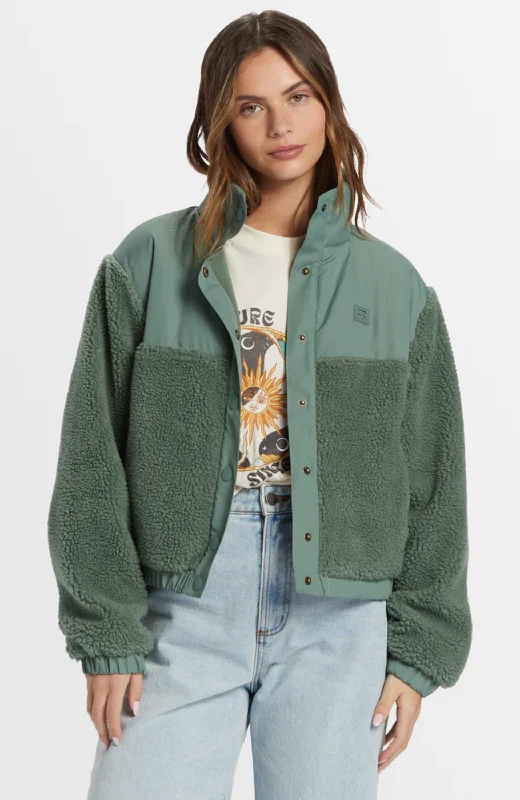 Billabong - Lost Trails Jacket Ribbed Jacket Pleated Jacket Ruffled Jacket