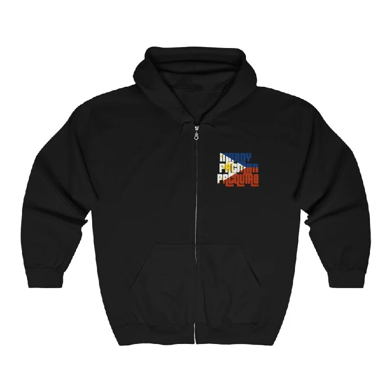 Manny Pacman Pacquaio Full Zip Hooded Sweatshirt Hoodie with Raglan Sleeves Sporty Comfortable