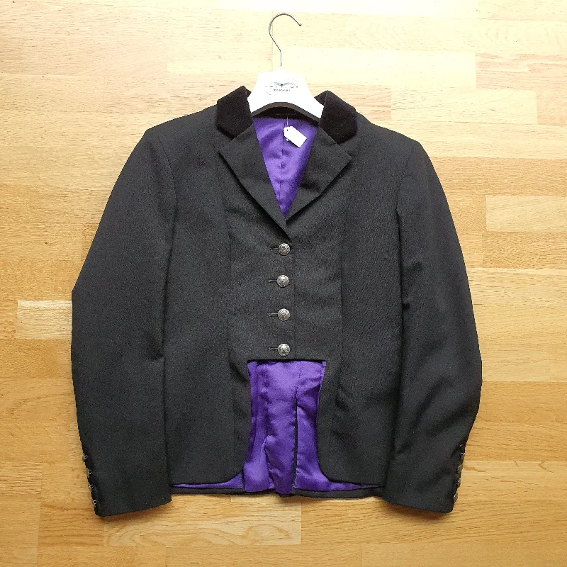 Mears Pytchley black cutaway show jacket ladies size 10 Satin Jacket Silk Jacket Chiffon Jacket