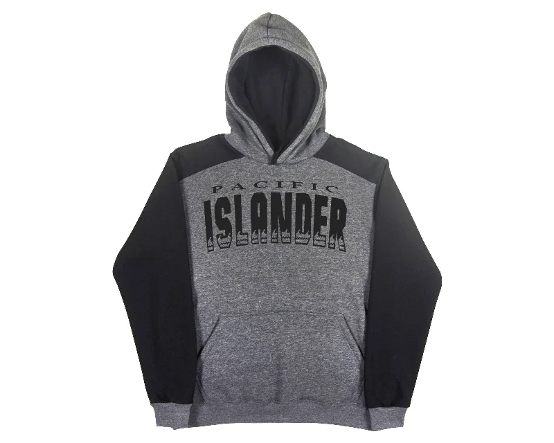 Pacific Islander Wavy Hoodies (Two Tone) Hoodie with Cropped Fit Short Trendy