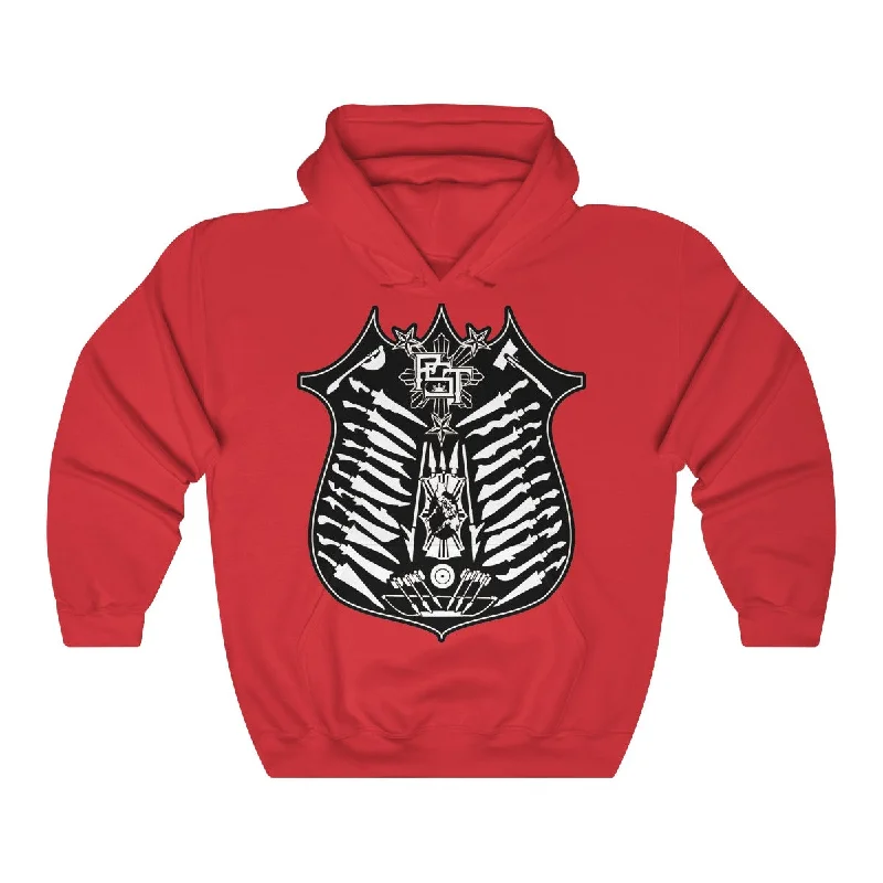 Philippines Shield Unisex Hoody Hoodie with Mock Neck Collared Structured