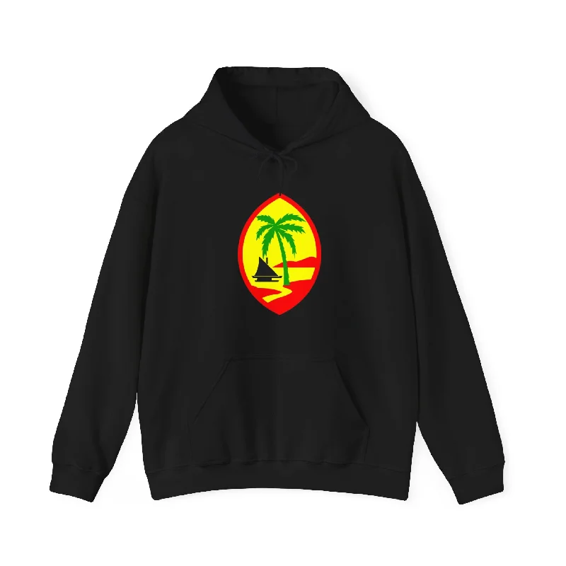 Rasta Guam Unisex Heavy Blend™ Hooded Sweatshirt Hoodie with Lace Feminine Delicate