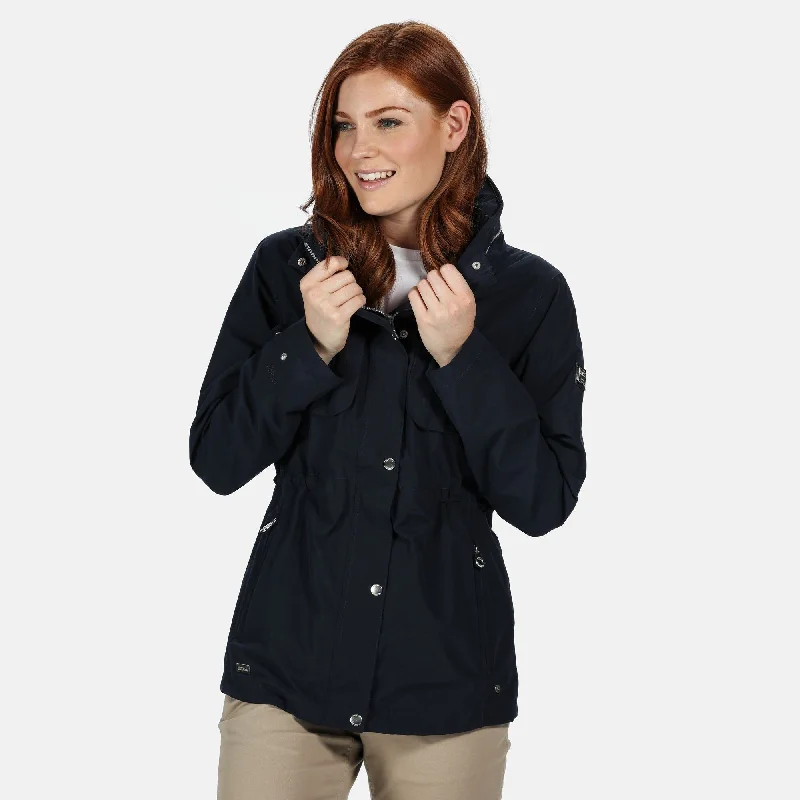 Regatta Ladies Narelle Waterproof Jacket -NAVY Cardigan Sweater Pullover