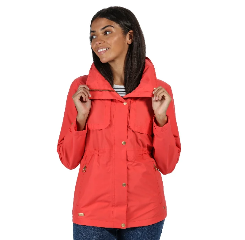 Regatta Ladies Narelle Waterproof Jacket -RED SKY Cotton Jacket Linen Jacket Terry Jacket