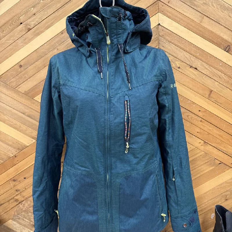 Roxy- insulated women's ski jacket- MSRP $299: Dark Teal -women-MD Herringbone Jacket Checkered Jacket Solid Jacket