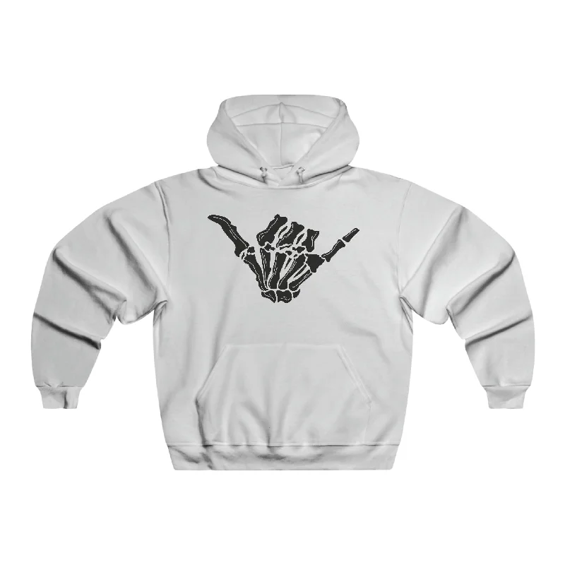 Shaka to the Bone Hawaii Black NUBLEND® Hooded Sweatshirt Hoodie with Hem Raw Edge Edgy Unfinished