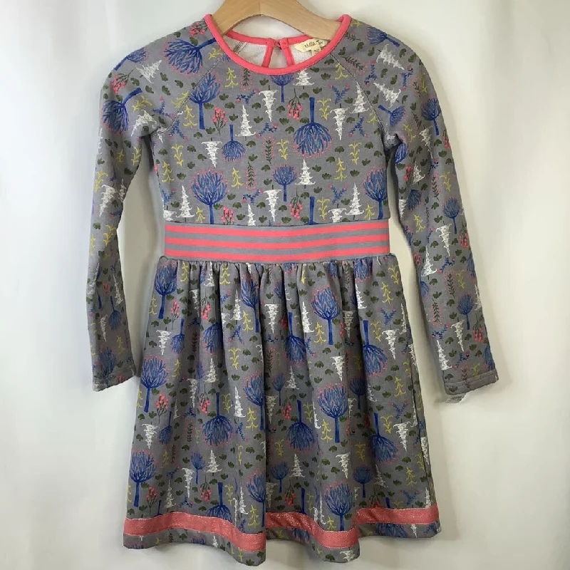 Size 10: Matilda Jane Grey Colorful Trees Sweatshirt Dress Hoodie with Strings Custom Fit Adjustable