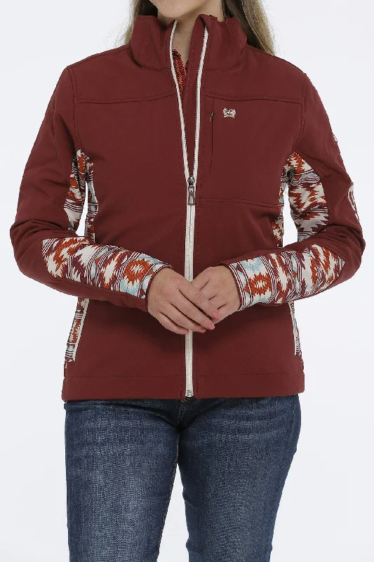 CINCH WOMEN'S CONCEALED CARRY BONDED JACKET - BURGUNDY Tailored Jacket Straight Jacket A-Line Jacket