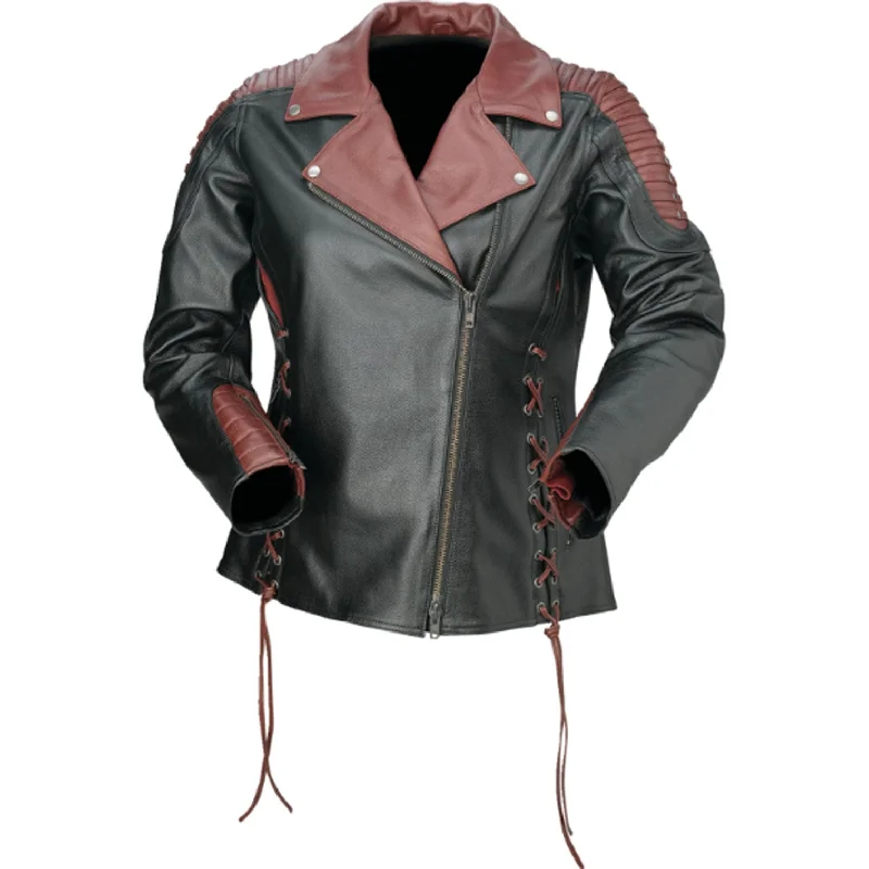 Z1R Women's Combiner Leather Jacket Hooded Jacket Caped Jacket Shawl Collar Jacket