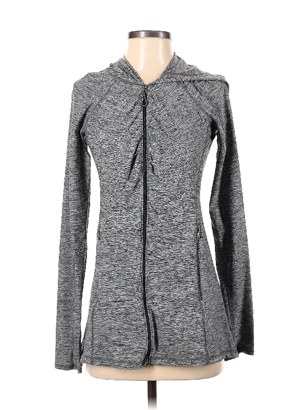 Zip Up Hoodie Hoodie with Back Slit Movement Comfort