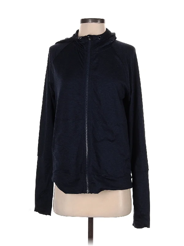 Zip Up Hoodie Hoodie with Color Block Contrast Stylish