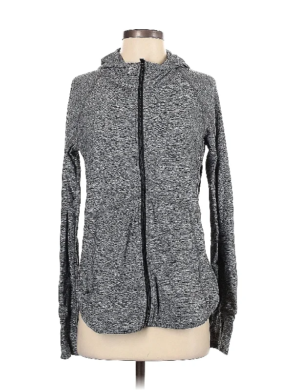 Zip Up Hoodie Hoodie with Puffed Sleeves Voluminous Trendy