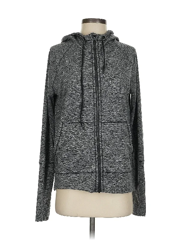 Zip Up Hoodie Hoodie with Sequins Glamorous Eye-catching