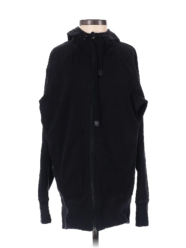 Zip Up Hoodie Hoodie with Puffed Sleeves Voluminous Trendy