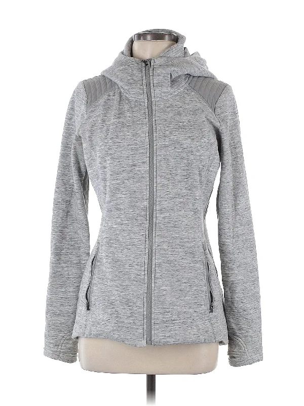 Zip Up Hoodie Hoodie with Back Slit Movement Comfort