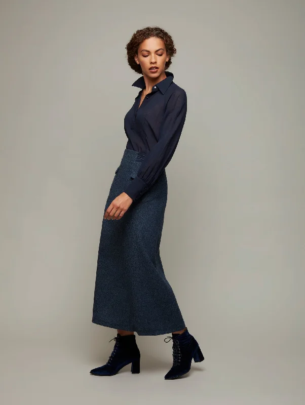 ASPEN | A Line Wool Skirt chiffon skirt flowing