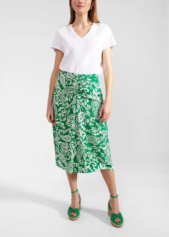 Cassidy Skirt 0124/7630/9324l00 Green-Ivory floral skirt print