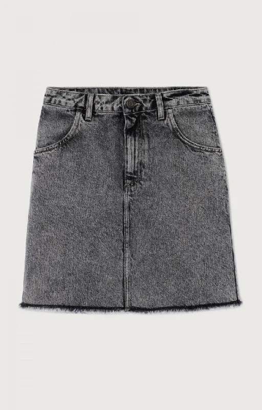 Denim Skirt Yop13e Grey-Salt-An leather skirt bold