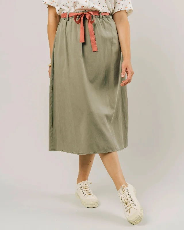 Elba Skirt Olive floral skirt print