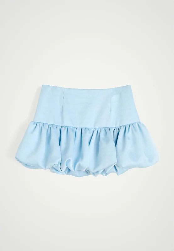 Laja Skirt - Light Blue leather skirt bold