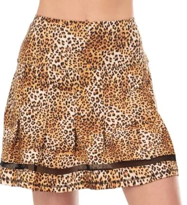 Lucky in Love Leopard Pleated Skort 14" corduroy skirt durable