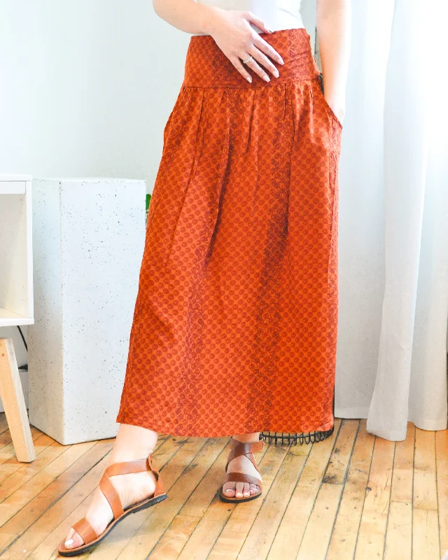 Pivoting Maxi Skirt - Upcycled - Wholesale relaxed fit skirt