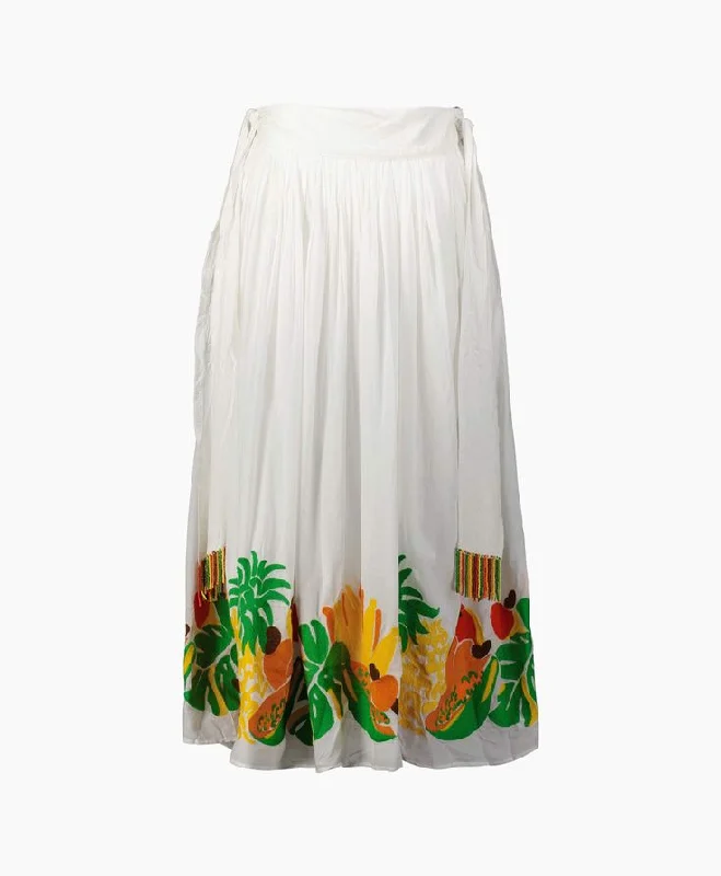 Skirt Embroidered Fru 318397 Off-White lace skirt elegant