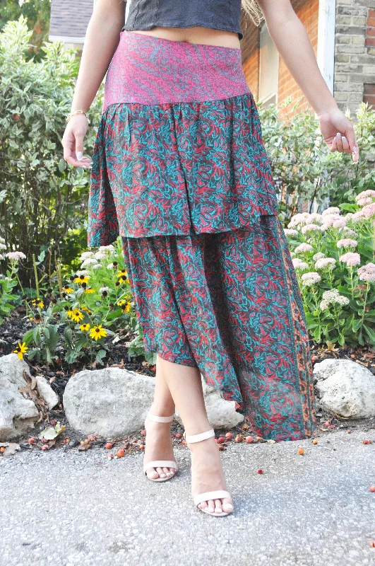 Sundance Ruffle Maxi Skirt - Wholesale - Upcycled ***Available to pre-order for SS23*** wool skirt warm