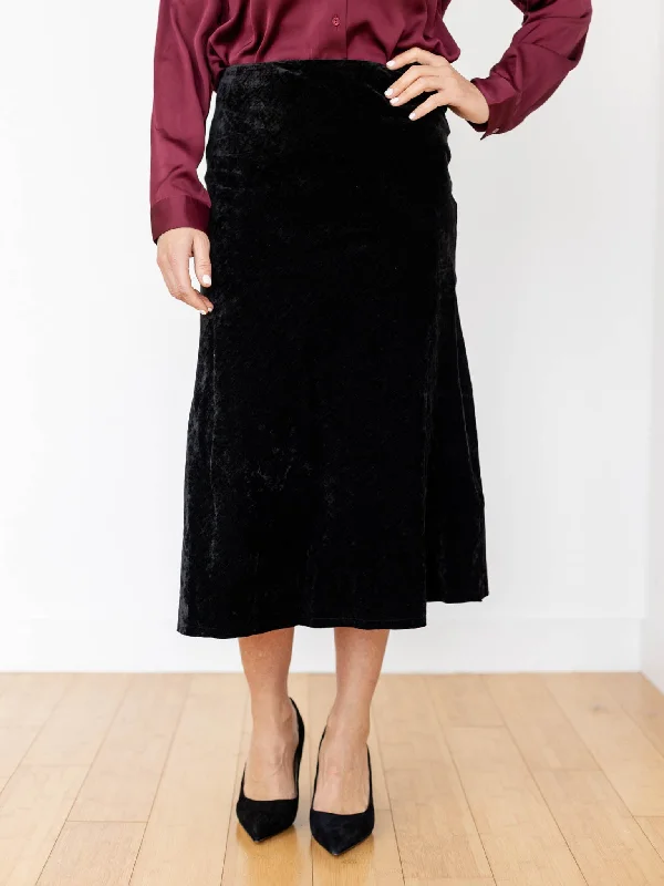 Thick Velvet Bias Slip Skirt leather skirt durable