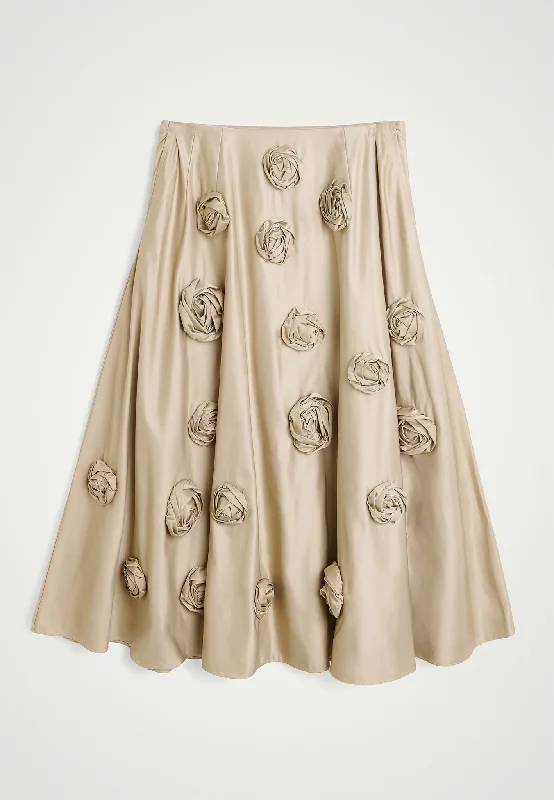 William Bloomin Skirt - Creme floral skirt print