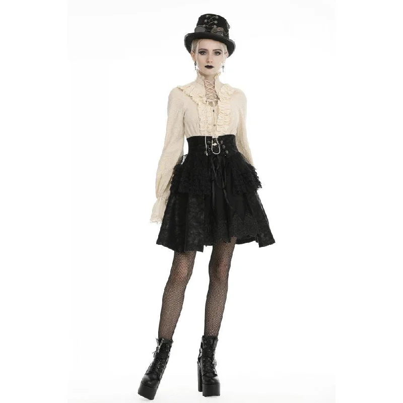 Women's Gothic Multi-layered Strappy Skirts cotton skirt soft